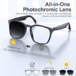 AI translation smart glasses photochromic Bluetooth music playback and call music multifunction driving audio glasses PC-GLASS-001