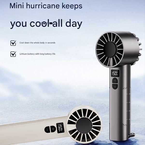 Intelligent stepless variable speed handheld fan