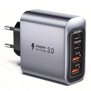 55W fast charging head, European standard USB plug, multi-port mobile phone charger, Amazon bestseller, CE certified