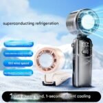 S17 handheld fan, mini USB fan, silent, strong wind, digital display, small fan, dual battery, long battery life, portable