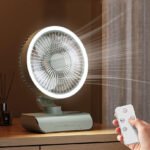 Multi-function table fan with oscillating head