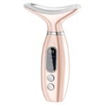 New Electroplated Neck Beauty Instrument, Vibrating and Hot Compressing Device, Portable Household Neck Personal Care Appliance, Facial Shaving Beauty Instrument, PCbeauty-002