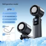 S17 handheld fan, mini USB fan, silent, strong wind, digital display, small fan, dual battery, long battery life, portable