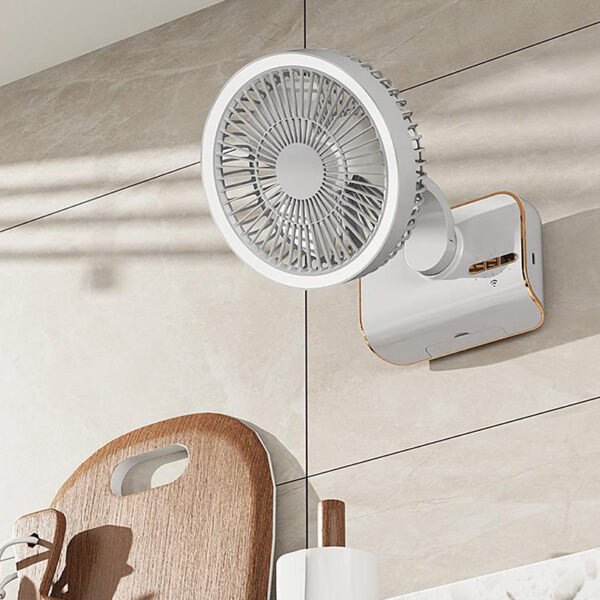 Multi-function table fan with oscillating head