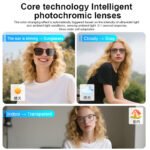 AI translation smart glasses photochromic Bluetooth music playback and call music multifunction driving audio glasses PC-GLASS-001