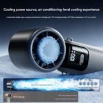 S17 handheld fan, mini USB fan, silent, strong wind, digital display, small fan, dual battery, long battery life, portable